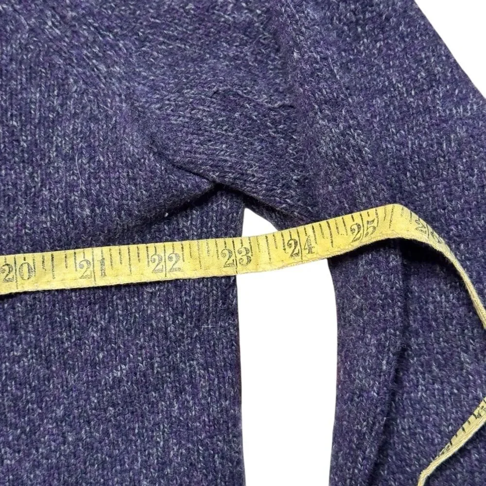 VINTAGE Banana Republic Italian Yarn Wool Blend Crewneck Eggplant Sweater Sz L